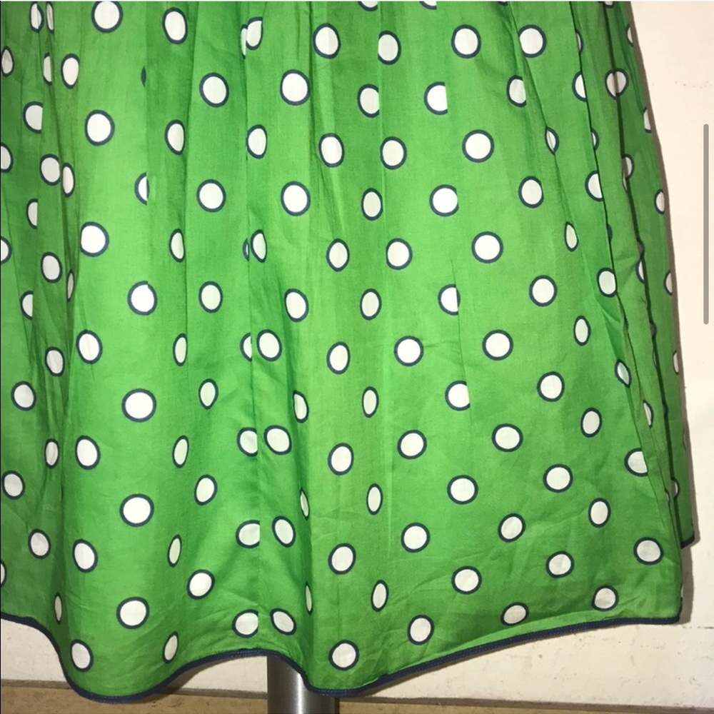 Jcrew Polka dot Skirt Size 6 green - Picture 4 of 9